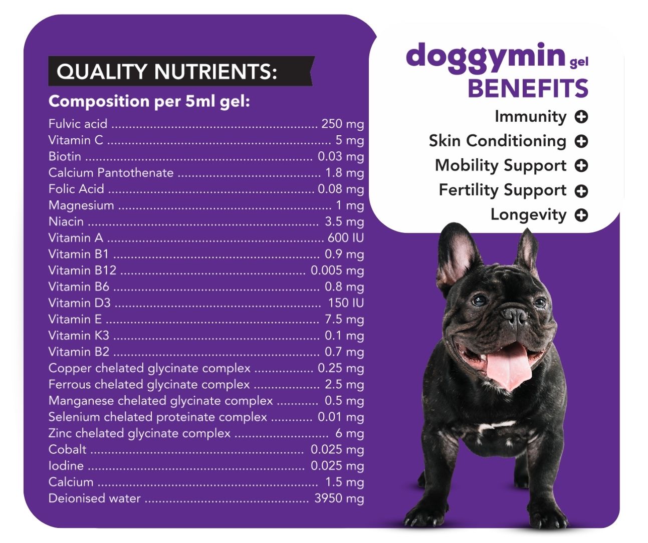 Doggymin Natural Vitamin & Mineral Supplement 1l