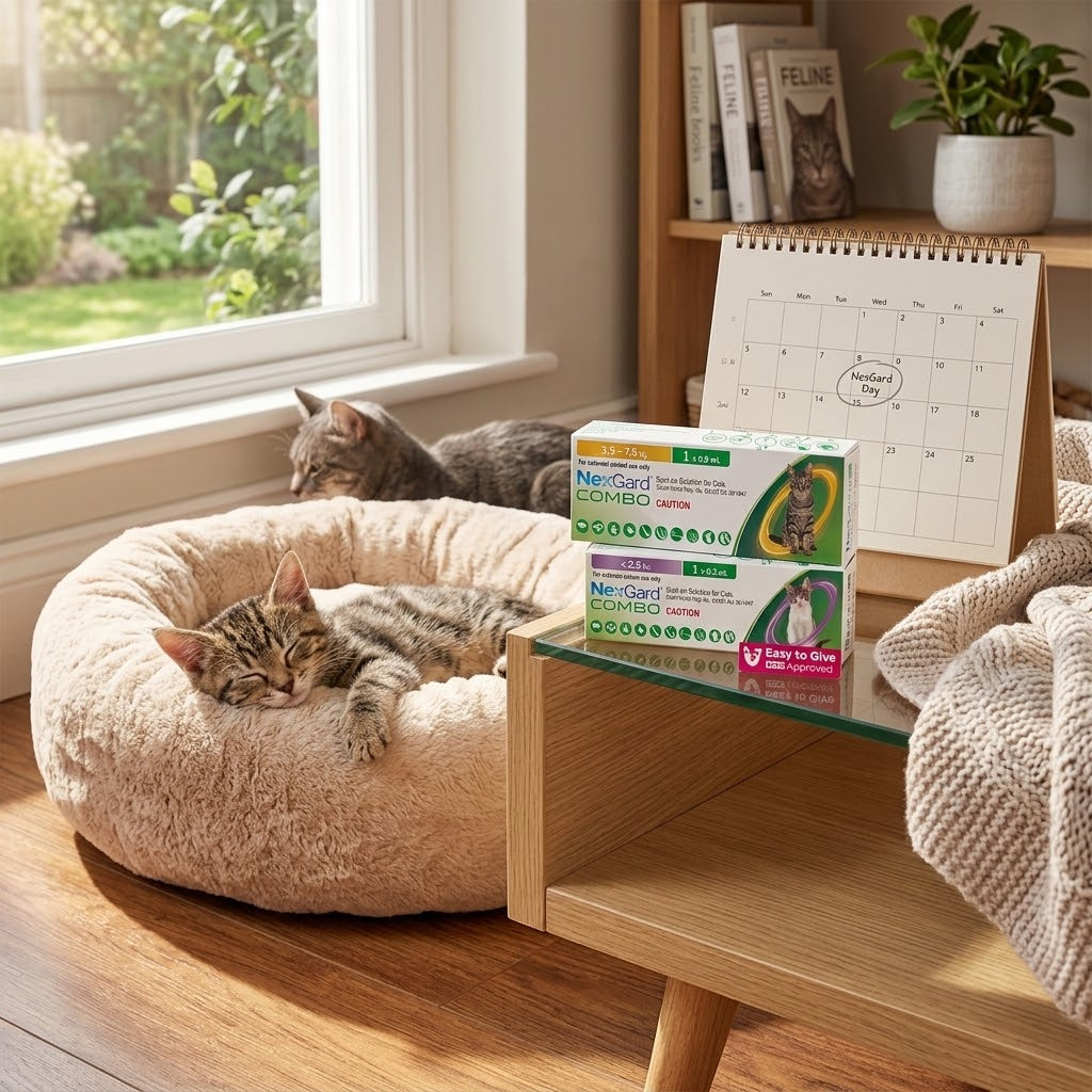 NexGard COMBO Spot-On for Cats | All-in-One Parasite Treatment