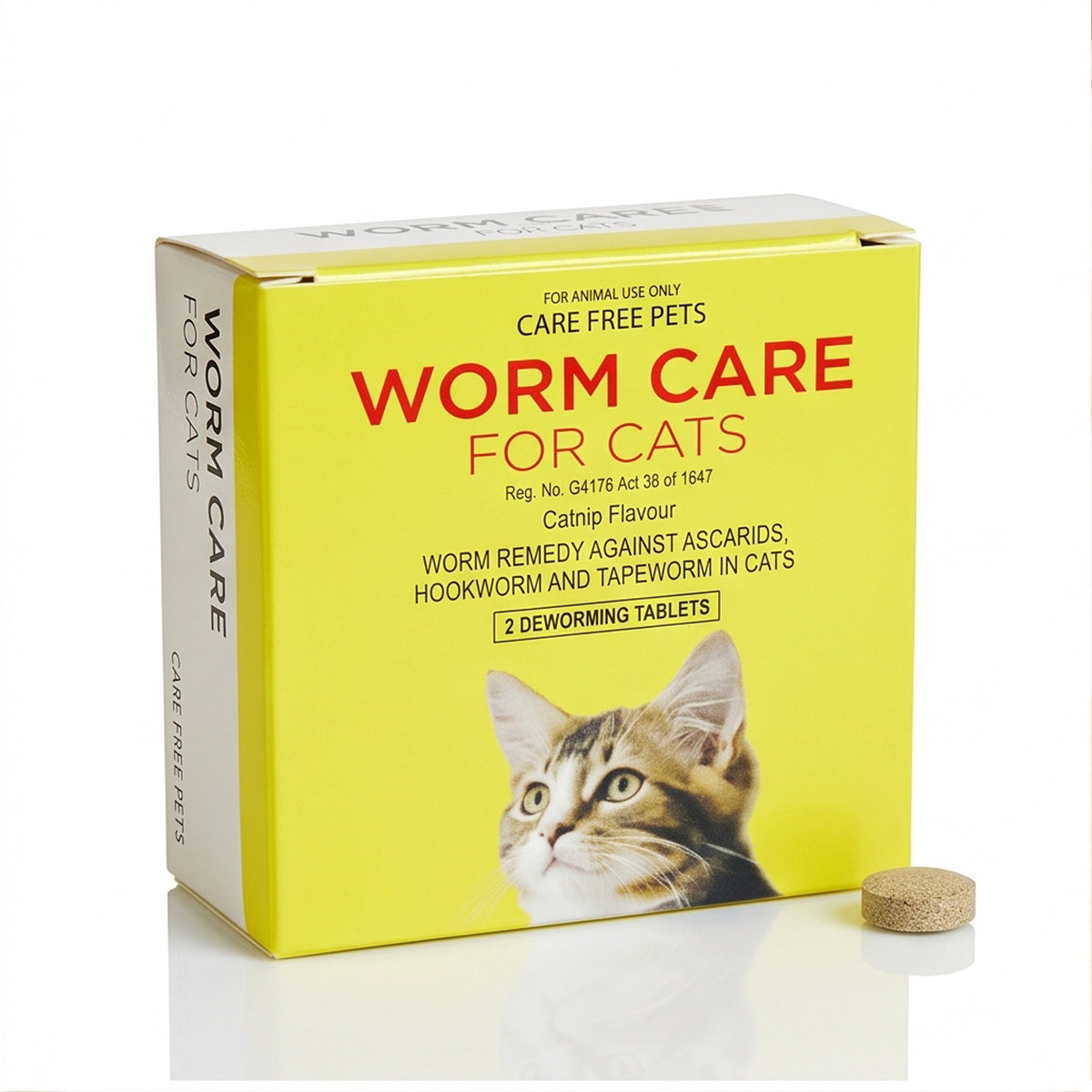Deworming for Cats | Care Free Pets WORM CARE | Treats Ascarids, Hookworm, Tapeworm