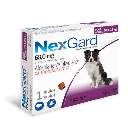Nexgard Single Tablet Parasite Control Chewies for Dogs