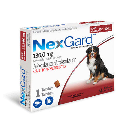 Nexgard Single Tablet Parasite Control Chewies for Dogs