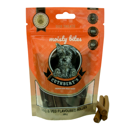 Cuthbert's Moisty Bites BBQ & Veg Rollies for Dogs